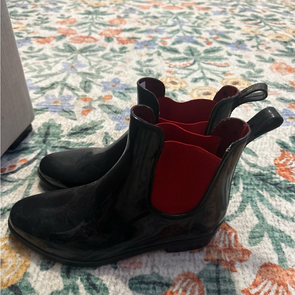 Lauren Ralph Lauren Red and Black Rain Boots
